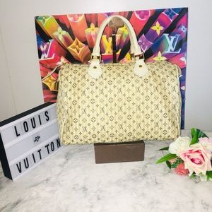 Authentic Louis Vuitton Mini Lin Speedy 30